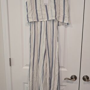 Roxy Blue and White Striped Dress